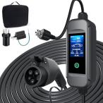 ショッピングケーブル sokucha 110V-240V SAE J1772電気自動車 EV充電ケーブル 4 段電流モード切替 8A/10A/13A/15A 電気自動