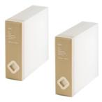 TUISKU cd кейс для хранения 24 листов Blue-ray DVD место хранения box пластиковый нетканый материал 2 шт. комплект бежевый 