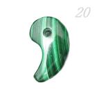 勾玉マラカイト20ｘ12mm
