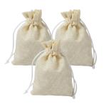  подарок пакет 15×20cm 3 шт. комплект подарок сумка сумка мешочек сумка бежевый . лен ткань амулет пакет бардачок 