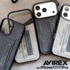 iphone17 iphone17pro ケース ブランド AVIREX アヴィレックス ポケット付き 背面ケース ヴィンテージ風 カード 収納 スマホケース avirex メンズ avirex