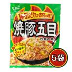 グリコ 焼豚五目炒飯の素 5袋 チャーハンの素 送料無料