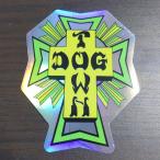 [ST-135]Dogtown Skateboard собака Town STICKER скейтборд стикер Green Foil Cross Logo