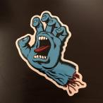 [ST-372]Santa Cruz Skateboard солнечный ta круиз скейтборд стикер Screaming Hand BLUE