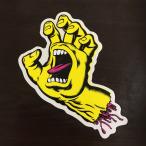 [ST-75]Santa Cruz Skateboards солнечный ta круиз скейтборд стикер Screaming Hand YELLOW 14×13.5
