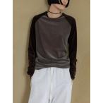 アンヌーク anuke 即日発送  Sheervelour Baseball T-shirts 62520605 シアーベロアベースボールTシャツ ベロア