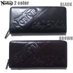 Norton ウォレット 本革エンボス ロゴ ウォレット 251N8202B ノートン 長財布 ロングウォレット 本革 レザー ブラック ブラウン