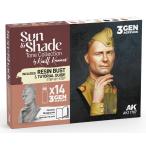 AKインタラクティブ アクリル3G AK11787 サンアンドトーン14色セット・バストフィギュア付き by キリル・カネフ 水性塗料