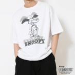 ジョンブル johnbull Johnbull 半袖Tシャツ メンズ PEANUTS SNOOPY Tシャツ 春夏ファッション ホワイト JT242C01