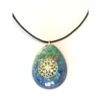 オルゴナイトペンダントブルー×グリ...