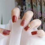 ネイルチップ ショート 韓国 成人式 赤 可愛い 蝶 和柄 着物 和装 和風 大人可愛い キラキラ  ラメ グラデーション もやもや ラメライン 囲み 日常 付け爪