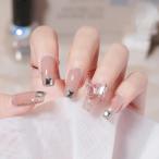  искусственные ногти длинный квадратное день совершеннолетия симпатичный прозрачный Kirakira простой длинный medium накладные ногти прикленить только кимоно с длинными рукавами .. рукав массовое производство type модный Корея способ повседневный 