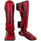 VENUM レッグガード ELITE SHIN GUARDS （レッド×カモ） //レガース キックボクシング 格闘技 防具 プロテクター 送料無料