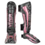 VENUM レッグガード ELITE SHIN GUARDS （ブラック×ピンクゴールド） //レガース キックボクシング 格闘技 防具 プロテクター 送料無料