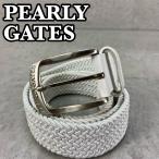  Pearly Gates женский ремень сетка ремень пряжка печать Logo type вдавлено . белый женский Golf одежда вязаный сеть глаз форма PEARLY GATES