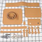 DIY縫製ステッチレディースレザーバッグメイキングコンプリートキットハンドバッグカーキ