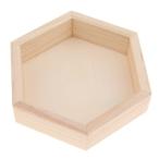 ジュエリーディスプレイ収納ボックス用のクリエイティブ木製六角形ジュエリーディスプレイトレイ