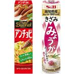 S&amp;B エスビー チューブ調味料2種セット もっとボーノ アンチョビ きざみみょうが 各1本 刻み みょうが 調味料 がっちりマンデー