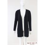 Rene　ウールロングカーディガン　6632420　黒/ブラック　美品　ルネ