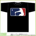 メジャー風バドミントンTシャツ（黒）