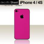iPhone4S 専用 デコ シート decotto 裏面 【 ディープピンク 柄】