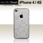 ショッピングiPhone4S iPhone4S  専用 デコ シート decotto 裏面 【 スクエアパール 柄】