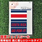 コスタリカ 国旗 フェイスシール タトゥシール 【 ワ