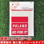 ポーランド 国旗 フェイスシール タトゥシール 【 ワ