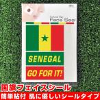 セネガル 国旗 フェイスシール タトゥシール 【 ワー