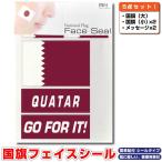 カタール国 国旗 フェイスシール タトゥ