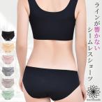 シームレスショーツ ノンストレスショーツ 無縫製 ショーツ ブラック ベージュ ローライズ ヒップハング ノーライン 738 シームレスショーツ