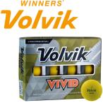ショッピングゴルフボール ボルビック ビビッド ゴルフボール イエロー 1ダース(12球) 日本正規品 新品 マット蛍光カラーボール 飛距離系 アライメント Volvik VIVID Yellow Golf Ball