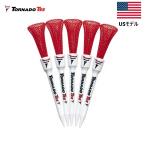 在庫あります トルネードティー 3.25インチ 5本入り 新色 レッド 2026 USモデル tornade tee  赤 ドラコン選手使用ゴルフティー 最新モデル【当店在庫商品】
