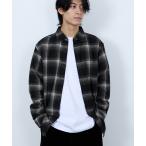ショッピング大きめ シャツ メンズ 長袖 綿100％ コットン 大きめ ゆったり チェック柄 カジュアルシャツ トップス