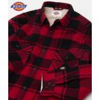 Dickies ディッキーズ シャツ メンズ 長袖 裏ボア チェック柄 カジュアルシャツ ネルシャツ トップス