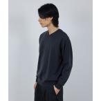  вязаный свитер мужской V шея шерсть . стрейч омыватель bru.piru cтатическое электричество уменьшение антибактериальный дезодорация одноцветный tops 