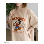 Disney ディズニー ミッキーマウス チップ&デール Tシャツ レディース 半袖 5分袖 綿100% コットン トップス ネコポス対応