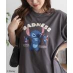 Disney ディズニー スティッチ Tシャツ レディース 半袖 5分袖 綿混 トップス ネコポス対応