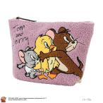 Yahoo! Yahoo!ショッピング(ヤフー ショッピング)Tom and Jerry トムとジェリー ポーチ 小物入れ 化粧ポーチ レディース サガラ刺繍 もこもこ キャラクター ロゴ ライフスタイル雑貨