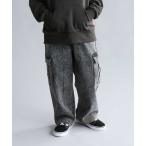 Simplify シンプリファイ カーゴパンツ 子供服 男の子 女の子 キッズ デニム ストレッチ ケミカル ボトムス