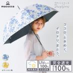 日傘 完全遮光 ジャンプ傘 長傘 親骨58cm ボタニカル柄 花柄 フラワー柄遮光率100% UV遮蔽率100% 撥水加工 雨傘 紫外線カット UVカット 晴雨兼用