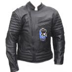 春夏　激シブ　パンチングメッシュ完全防備UKダブルライダースジャケット バッファローレザー採用