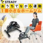 ミニフィットネスバイク 足元 静音 小型 [1年保証] STEADY(ステディ) ST121 エアロバイク 負荷１６段階 電源不要 マグネット式