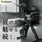 【1,200円OFFクーポン / 31日まで】フィットネスバイクNeo マットブラック×ゴールド 1年保証 MONOQLO受賞姉妹モデル  静音 コンパクト 折りたたみ STEADY ST163