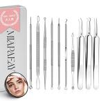 角栓 ピンセット 角栓取り 毛抜き 精密 毛穴 ピンセット ステンレススチール ニキビ 毛穴ケア 角質除去 コメドプッシャー 黒ずみ 角栓除去