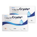ショッピングUV ワンデーＵＶクリスタ プラス(30枚)【2箱】含水率58% BC8.6 DIA14.2 潤い成分配合 UVカット 送料無料 コンタクトレンズ ワンデー