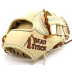 硬式グラブ DEADSTOCK デッドストック 内野手用 クロスウェブ ブラウン直刺繍ラベル 搭載モデル DS-MK6S 指股有り 人差し指ハミダシカット キャメル コルク紐