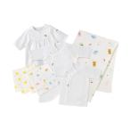 【ミキハウスホットビスケッツ】夏の出産準備セット(プレオール・白肌着)