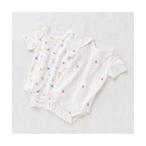 【ミキハウスホットビスケッツ】半袖ボディシャツ2枚セット(かぶり仕様)