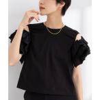 【ノーリーズ】【MARILYN MOON/マリリーンムーン】デコラティブデザインギャザーTシャツ